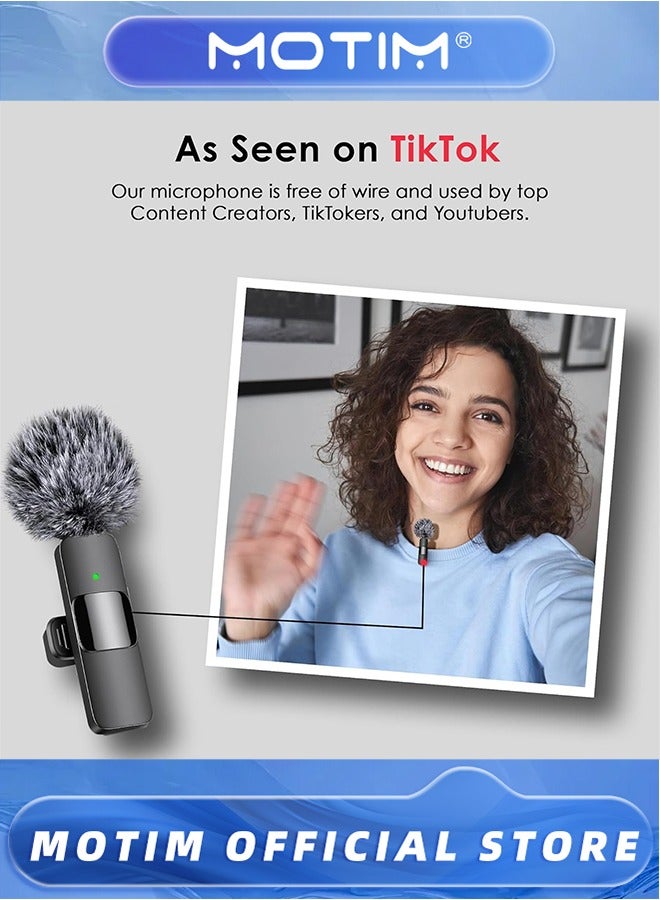 موتيم ميكروفون لاسلكي احترافي لتسجيل الفيديو والبودكاست وميكروفون ASMR وTikTok - Image 5