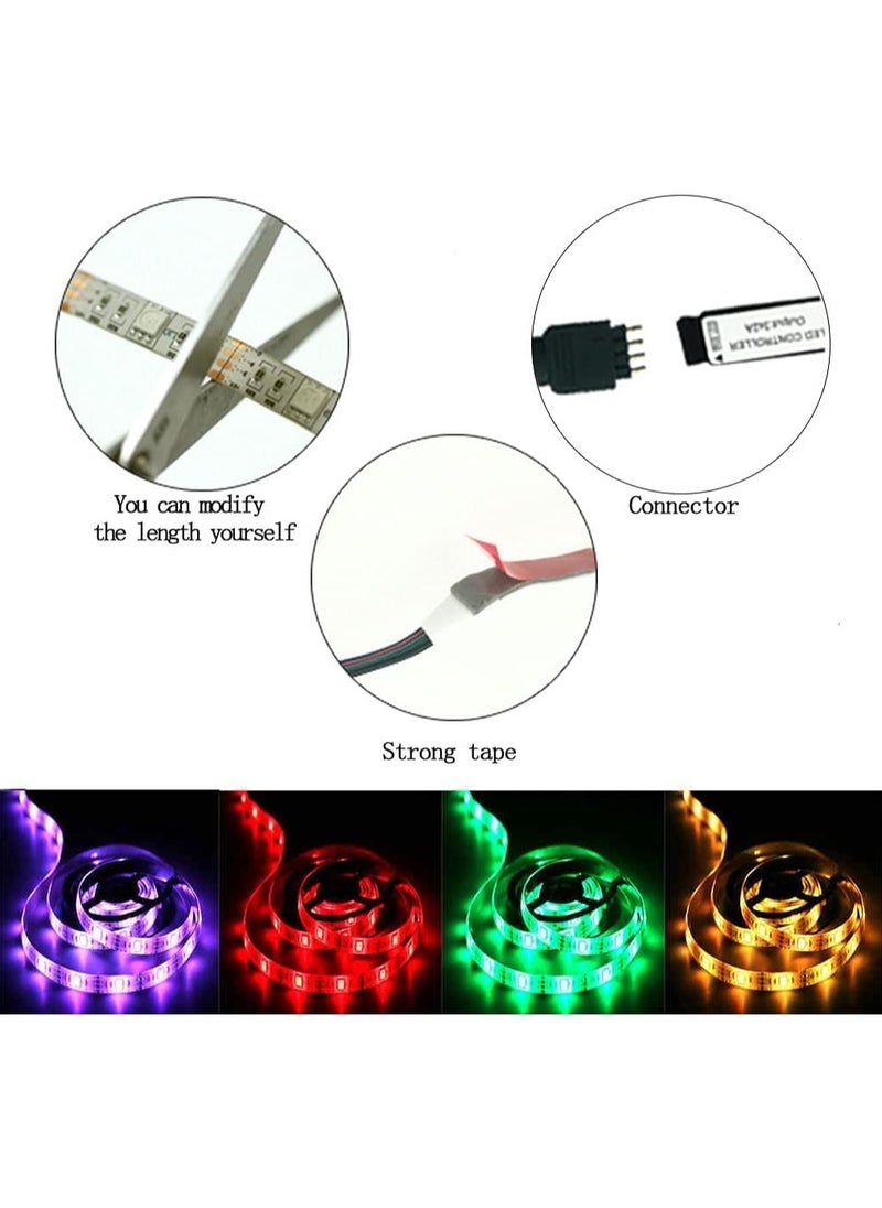 co arma 5m Multi-color LED Strip Lights with Remote and Power Adapter Included  - Image 2