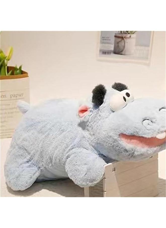 Cute Plushie, Stuffed Doll, Collectible Soft Animal, Hugging Hippo Pillow, Giftable Adorable Desk Decor Plush Toys Unique Hippo Stuffed Animals for Kids, 15.75in  - Image 3