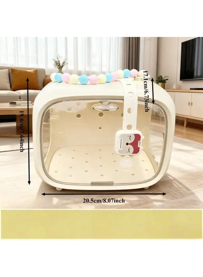 قفص طيور محمول أبيض عالي السعة شفاف خفيف الوزن ومتين - Image 5