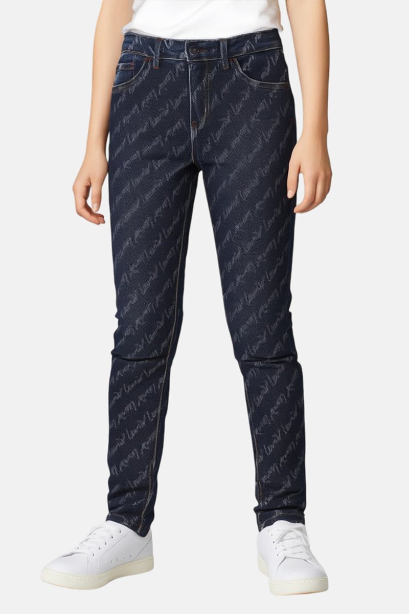 Levi's جينز ضيق مناسب للفتيات الصغيرات بتصميم مطبوع متعدد الألوان - Image 1