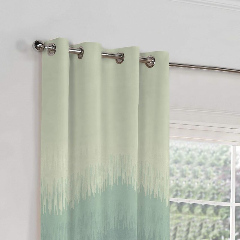 Casableu Long Printed Room Darkening Blackout Curtain Combo 4 Piece 2 Piece of Kudo Orange and Sunblock Orange in Eyelet Grommet Draperies Design for Door Window 45 Ft W X 7 Ft H - Image 2