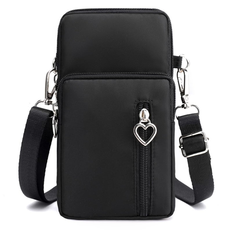 JANKS Crossbody Wallet Phone Bag for Women, Nylon Small Crossbody Shoulder Bag Arm Bag, Cell Phone Purse, Mini Wallet with Adjustable Strap - Image 1
