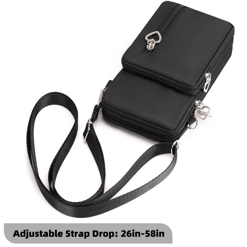JANKS Crossbody Wallet Phone Bag for Women, Nylon Small Crossbody Shoulder Bag Arm Bag, Cell Phone Purse, Mini Wallet with Adjustable Strap - Image 4