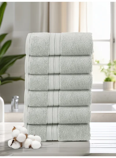 Donetella 6-Pcs Hand Towel Set (40x70 cm) – 100% Combed Cotton 600 GSM | Quick Dry, Ultra-Absorbent, Thick & Plush | Ideal for Spa, Gym, Hotel & Everyday Luxury