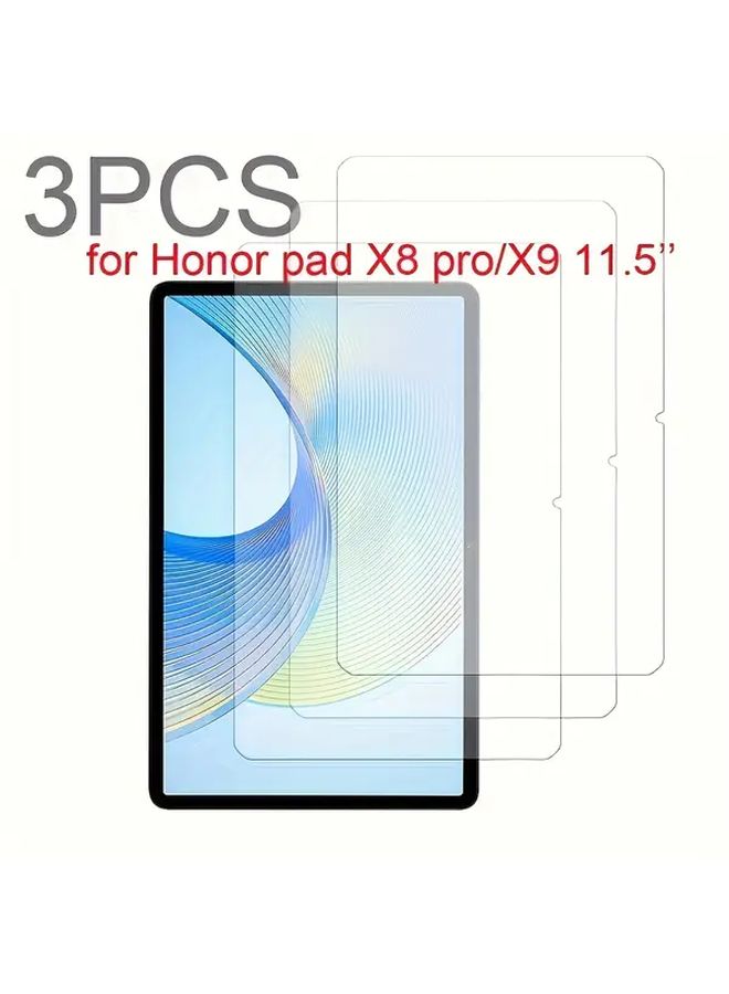 3 Pack Screen Protector for Honor Pad X9 11.5 Inch Tempered Glass 9H Hardness - Image 1