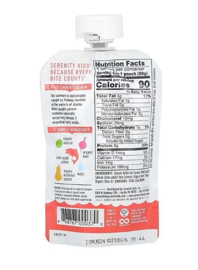 SERENITY KIDS Salmon with Organic Butternut Squash and Beet 6 Months 3.5 oz 99 g - Image 2