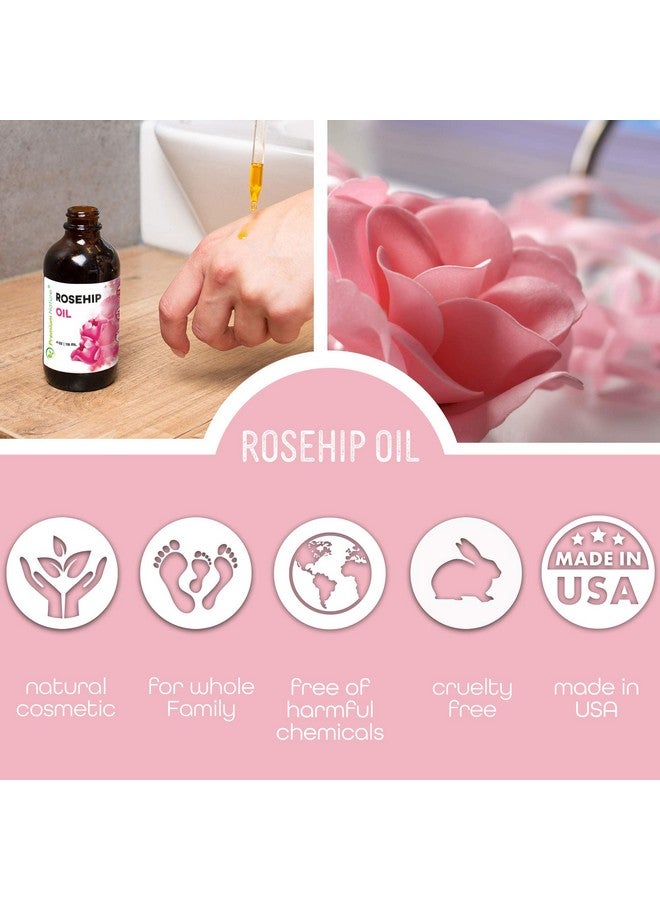 Premium Nature Rosehip Oil For Face Oil for Women, Rosehip Seed Oil Pure Cold Pressed Unrefined Oil For Hair and Nails Skin Care Moisturizer, Rose Hips Face Oils and Serums 4oz - Image 5