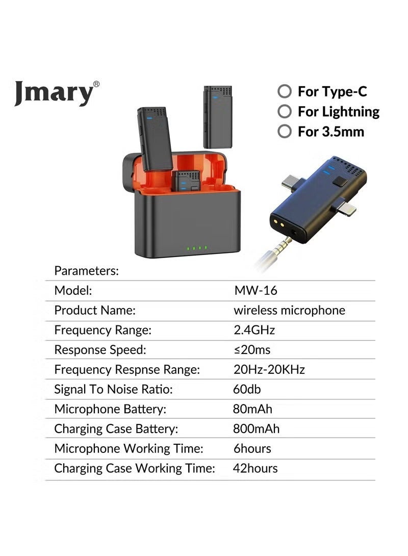 Jmary MW-16 2.4G Wireless Microphone for Mobile and Camera - Image 3
