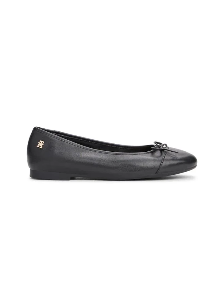 TOMMY HILFIGER Toe Cap Leather Ballerina