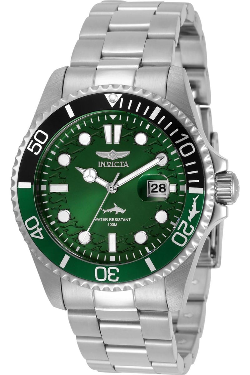 Invicta Pro Diver Men 43mm Stainless Steel Steel Green dial PC32 Quartz - Image 1