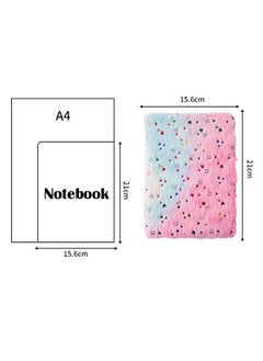 ZCM-HAPPY 2 Pieces Cute Plush Notebook Girls Dream Gift Notepad Journal Notebook Diary Writing Pads Notebooks Pack Writing Pads and Diaries Notepads Diary Writing Pad Notepad Journal Journal Notebook Pack Cute Notepad for Kids  - Image 3