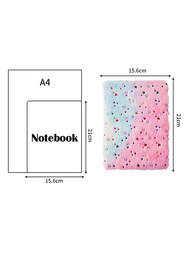 ZCM-HAPPY - 2 Pieces Cute Plush Notebook Girls Dream Gift Notepad Journal Notebook Diary Writing Pads Notebooks Pack Writing Pads and Diaries Notepads Diary Writing Pad Notepad Journal Journal Notebook Pack Cute Notepad for Kids - Image 1
