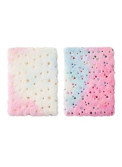 ZCM-HAPPY 2 Pieces Cute Plush Notebook Girls Dream Gift Notepad Journal Notebook Diary Writing Pads Notebooks Pack Writing Pads and Diaries Notepads Diary Writing Pad Notepad Journal Journal Notebook Pack Cute Notepad for Kids  - Image 2