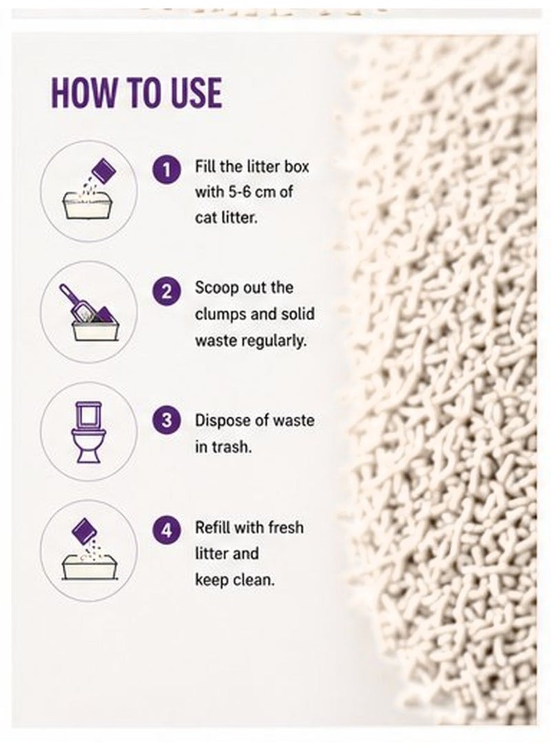 PUPRAZY Tofu Cat Litter – Natural Plant-Based Clumping Litter, Flushable, 99% Dust-Free, Odour Control , [Net size 7L / 2.5kg] - Image 3