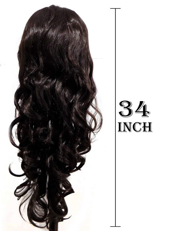 Fully Synthetic Full Head Hair Wig for Ladies (Brown) - Image 3