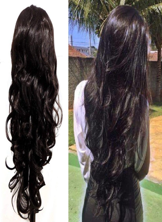 Fully Synthetic Full Head Hair Wig for Ladies (Brown) - Image 1