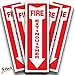 iSYFIX iSYFIX Fire Extinguisher Signs Stickers Ã¢â‚¬â€œ 5 Pack 4x12 Inch Ã¢â‚¬â€œ Premium Self-Adhesive Vinyl Decal, Laminated  - Image 2