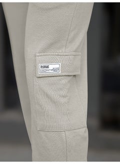 Maniac Mens Solid Light Grey Baggy fit Cargo Pant  - Image 4