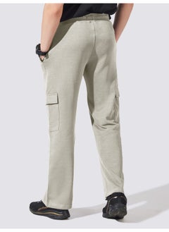 Maniac Mens Solid Light Grey Baggy fit Cargo Pant  - Image 3