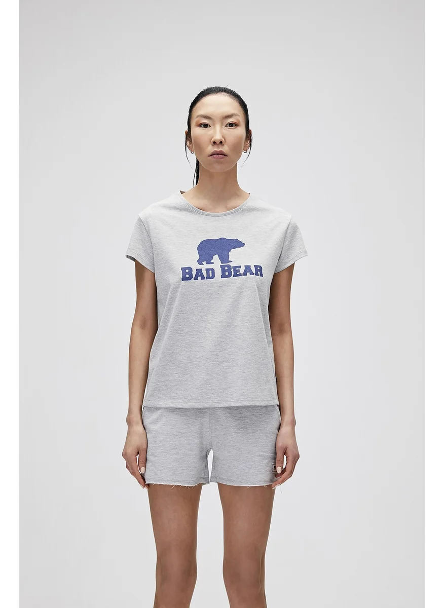 Bad Bear Women's GRAY MELANGE T-Shirt