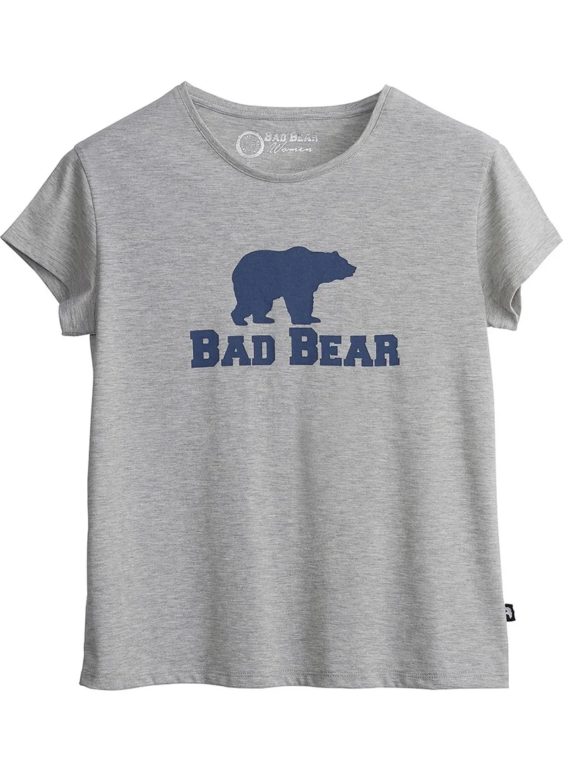 Bad Bear Women's GRAY MELANGE T-Shirt