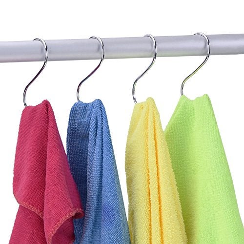 Soqool 12PCS 4.8Inch Heavy Duty S Hooks, Stainless Steel, Double Sided Utility Hooks for Shower Curtain Rod, Closet, Kitchen - Image 5