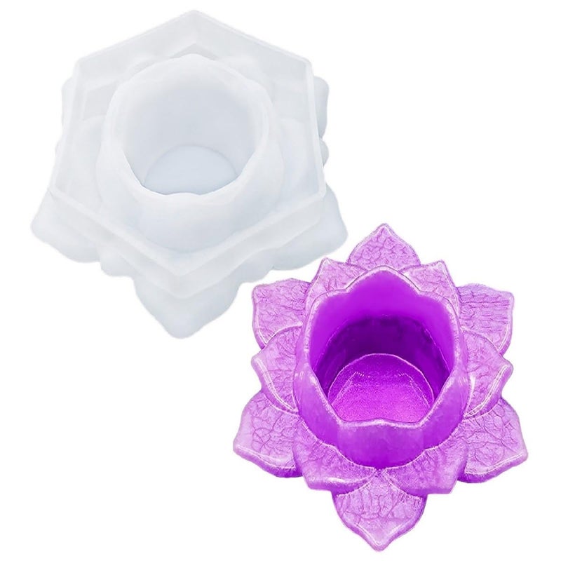 Silicone Mould Candle Holder Lotus OP  - Image 1