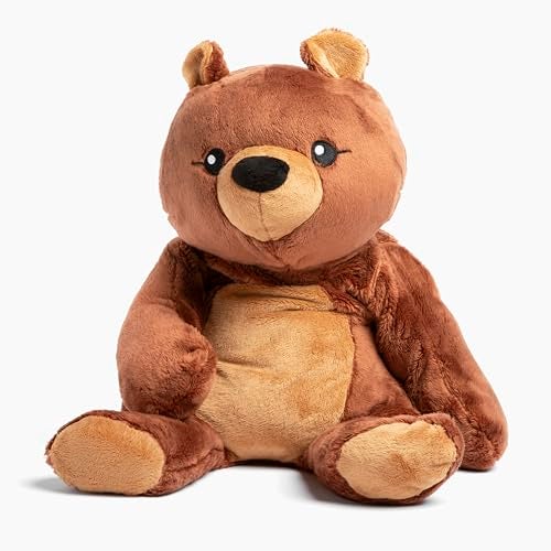 HUGIMALS هوجيمالز داربي الدب 20 بوصة 45 رطل ثقيل لطيف مريح محشو كبير غير معطر قابل للغسل للعناية الذاتية مهدئ حيوان محشو للأطفال والمراهقين والبالغين - Image 1