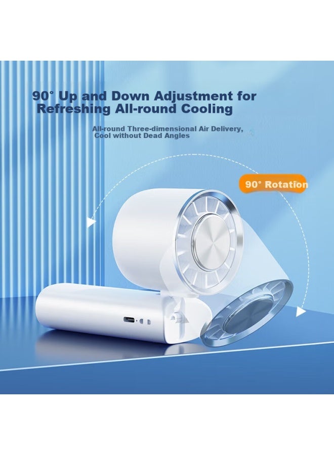 Topvork Portable Neck Hanging Mini Fan Cooling Air Conditioner Usb Rechargeable Long Battery Life Small Desk Dorm Office Outdoor Mini Fan - Image 1