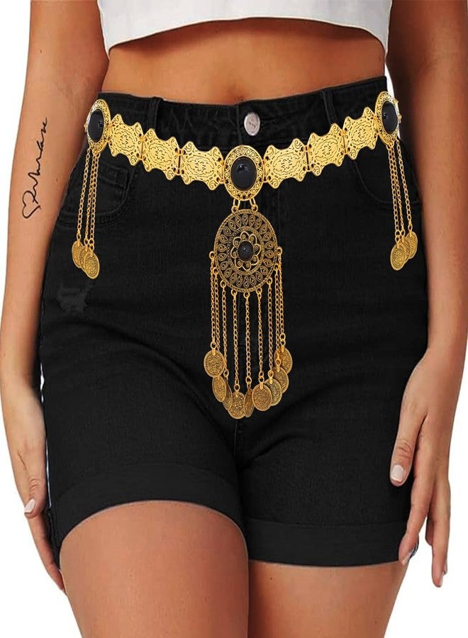 ووي حزام وويوي بوهو ذهبي اللون مزين بشرابة مرصعة بأحجار الراين، سلسلة خصر معدنية، مجوهرات للجسم للنساء - Image 4