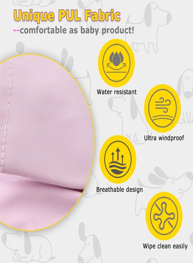 Hi Sprout Dog Raincoat, Dog Rain,Water and Snow Proof Jacket with Hood, Leash Hole and Reflective Strap, Lightweight Puppy Clothes, Stylish Streetwear Outfit for Small Medium Dogs (Pink,XL) - Image 2