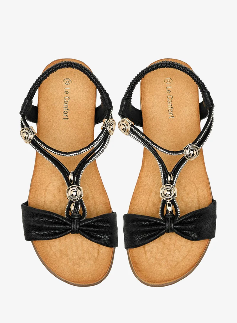لو كونفورت Women Metallic Accent Strap Sandals
