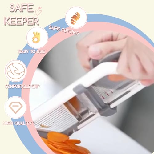 lyvantha Safety Hand Guard for Any Mandolin Slicer or Grater,Food Slicer Cutter Finger Guard, Ergonomic, Non-Slip Grip, Durable,Safe Slicing of Fruits & Vegetables (Gray，2pcs) - Image 4