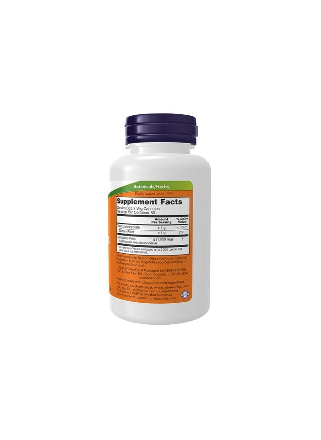 now Supplements Astragalus (Astragalus Membranaceus) 500 Mg Immune System Support* 100 Capsules  - Image 3