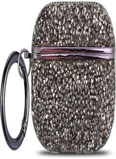 Next store Compatible with AirPods Pro Case Cute Diamond Glitter Bling Rhinestone Cover for Girls with Portable Keychain (for Airpods Pro), PC (Black)