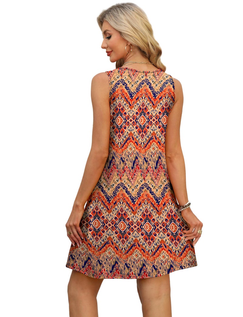 OFEEFAN Boho Dresses for Women 2026 Beach Vacation Clothes for Women Summer Fashion Dress Flowy L - Image 4