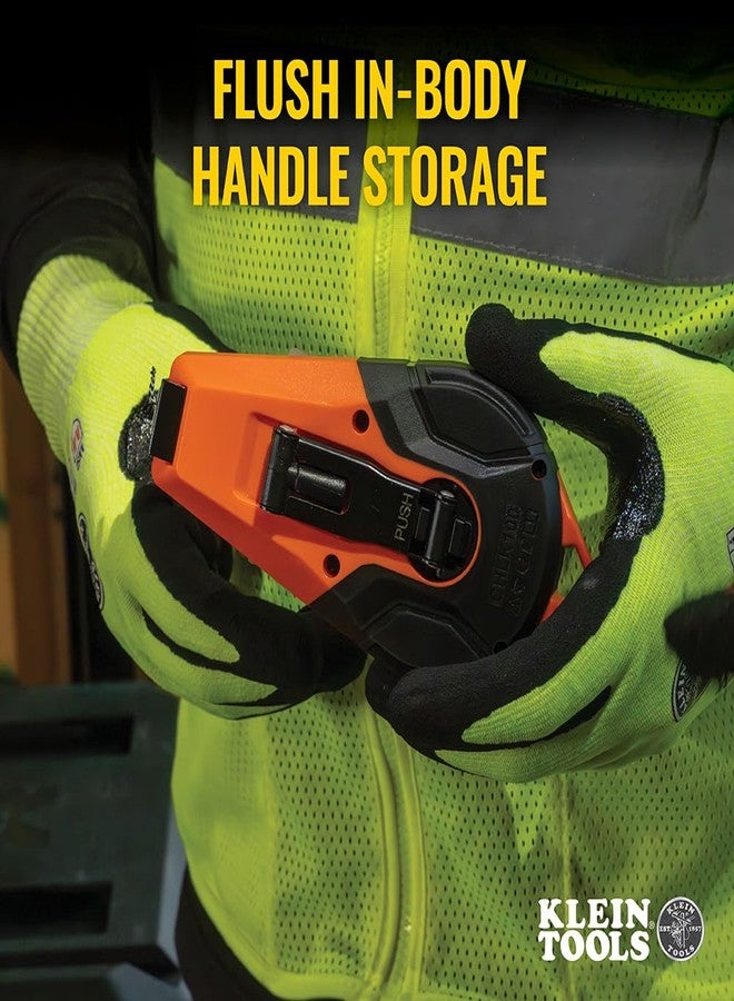 Klein Tools CHLK100 Manual Chalk Line, 100-Foot Nylon Thread Chalk Line Tool for Precise and Clear Lines with Built-in Plumb Bob - Image 4