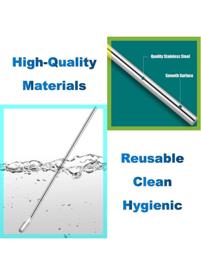 مزيل شمع الأذن، أدوات تنظيف الأذن، أعواد الأذن، إزالة شمع الأذن من الفولاذ المقاوم للصدأ مع حقيبة تخزين محمولة من البولي يوريثين باللون الأسود - Image 5