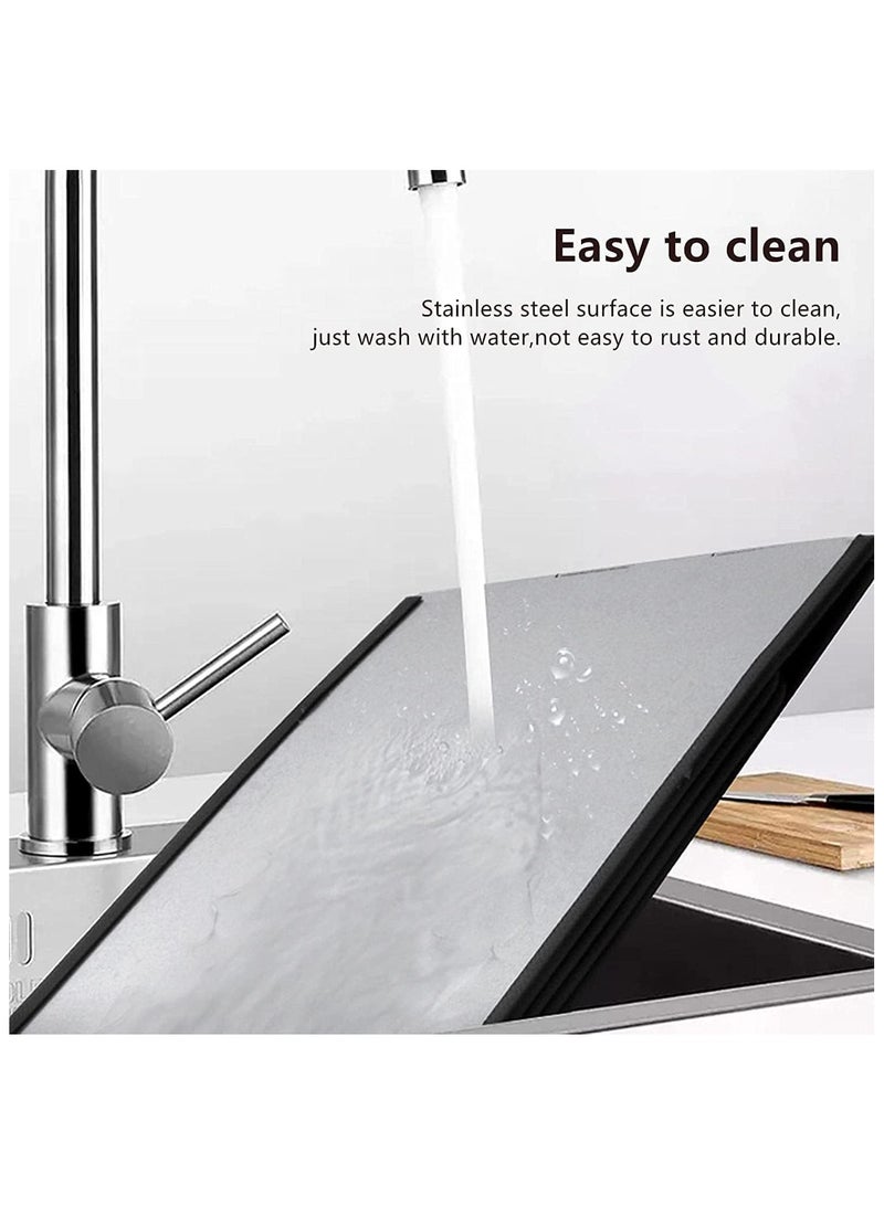 YelaJoy Grease Splatter Guard, Foldable Stainless Steel Oil Splatter Screens for Frying Pan, Nonstick Oil Splash Insulation Board Oil Splatter Guard Stove Heat Insulation Board for Cooking (4 Sided) - Image 2