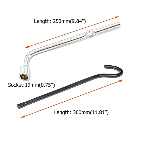 Dr.Roc طقم أدوات الإطار الاحتياطي من Dr.Roc مع مقبض رافعة الإطار ومفتاح صمولة العجلات - طقم الإطار الاحتياطي متوافق مع هوندا أكورد وسيفيك وCR-V وإيليمنت وأوديسي وبايلوت وأكورا ILX وRDX وTLX - Image 3