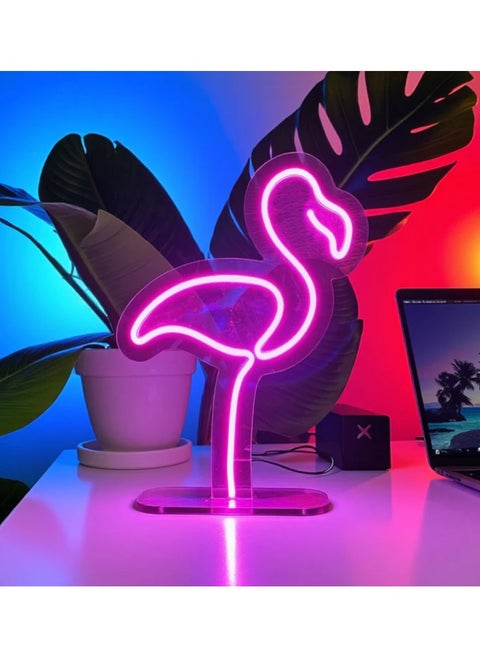 Mini Flamingo Neon Lamp