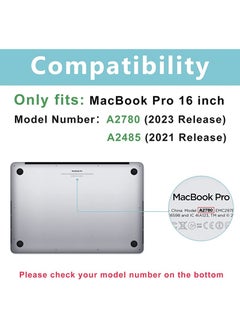 Captaintech MacBook Pro 16 Inch Case 2021 2022 A2485 M1 Pro / M1 Max/2023 M2 A2780 Heavy Duty Hard Shell Bumper Dual Layer Protective Cover with Fold Kickstand for MacBook Pro 16 with Touch ID  - Image 2