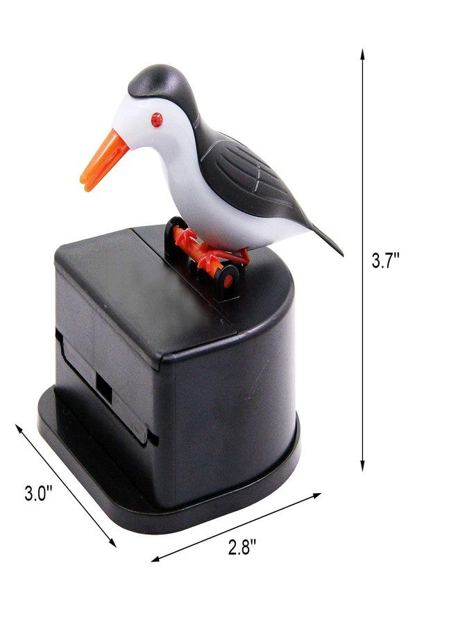 Jucaifu Little bird toothpick dispenser, creative push-type toothpick bird dispenser, toothpick holder. (black) - Image 4