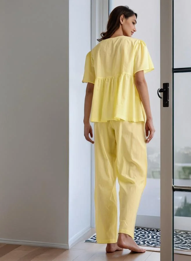 Splash FAV Embroidered Pyjama Set