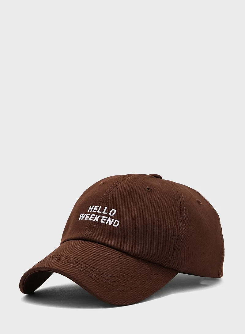 Seventy Five Hello Weekend Curve Peak Cap