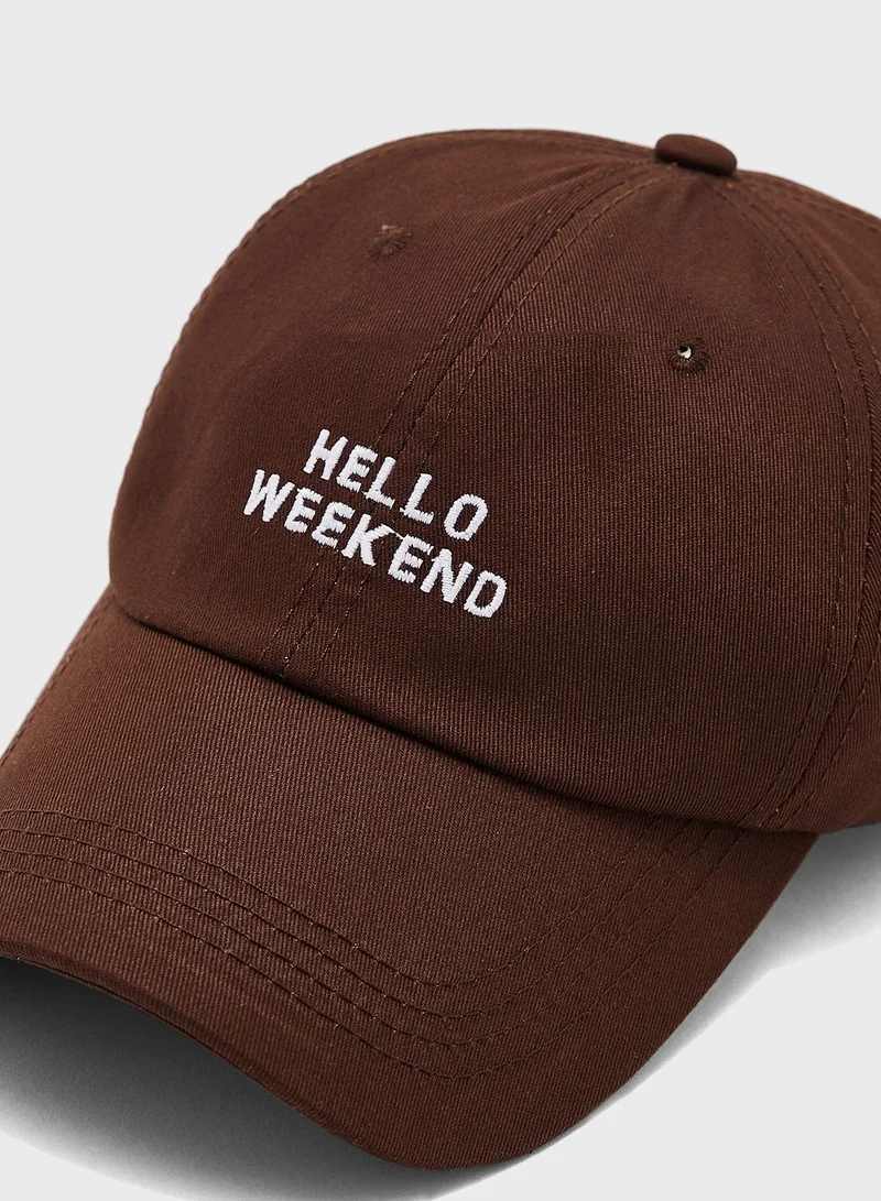 Seventy Five Hello Weekend Curve Peak Cap