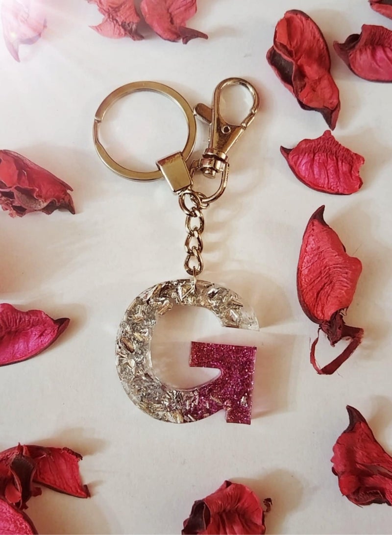 RA accessories Handmade Rezen Keychain Letter G-Suitable For Bag - Image 1