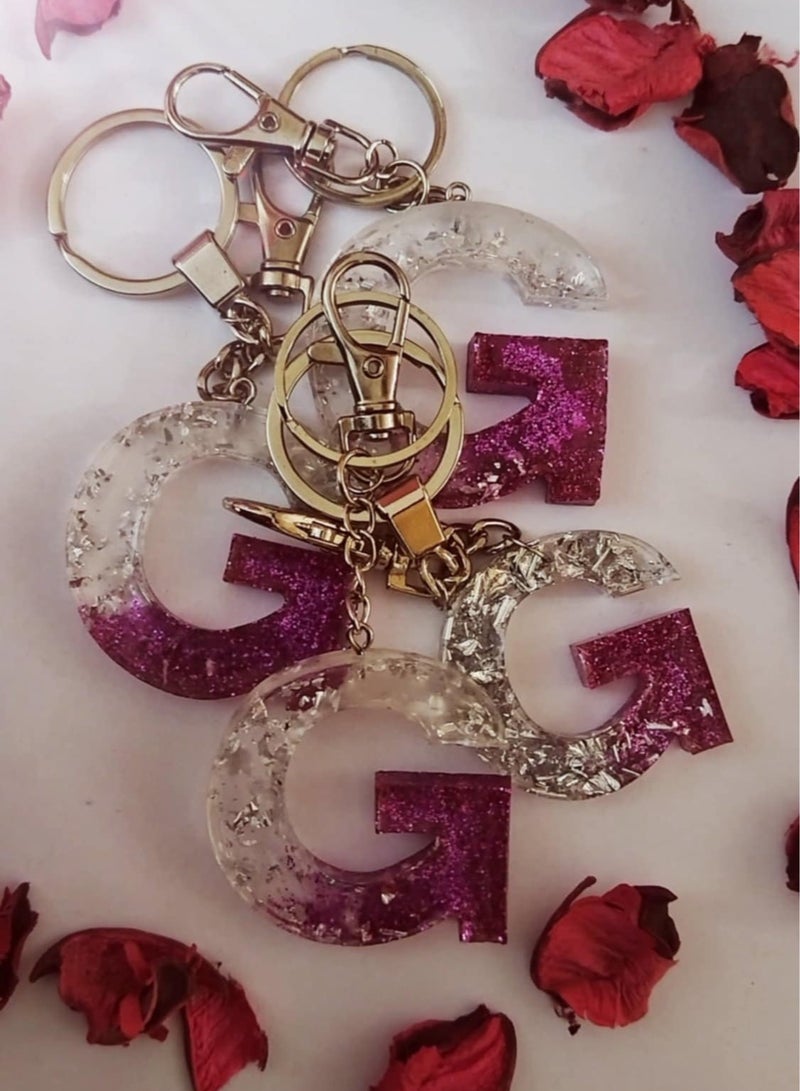 RA accessories Handmade Rezen Keychain Letter G-Suitable For Bag - Image 2