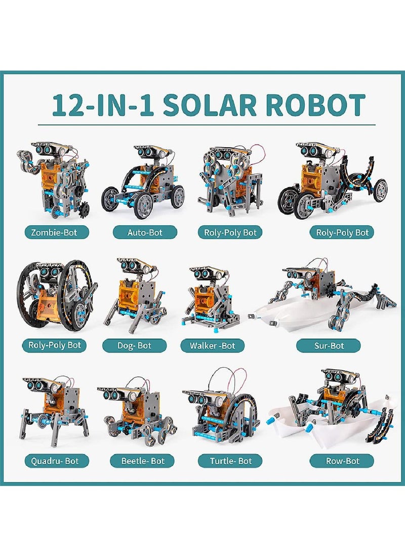 null - 12 In 1 Children's Solar Robot Toy Diy Assembly Construction Science Learning Educational Experiment Kit - Image 1
